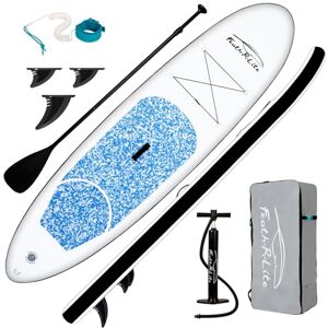 FunWater Nadmuchiwana deska surfingowa SUP, kompletny zestaw akcesoriów do paddleboardingu, regulowane wiosło, pompka, plecak podróżny, smycz, wodoszczelna torba, deska do wiosłowania dla dorosłych FunWater Nadmuchiwana deska surfingowa SUP, kompletny zestaw akcesoriów do paddleboardingu, regulowane wiosło, pompka, plecak podróżny, smycz, wodoszczelna torba, deska do wiosłowania dla dorosłych