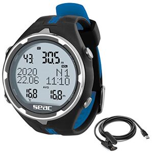 1600013000525A Seac Action, komputer nurkowy z kablem USB do nurkowania i freedivingu, dziennikiem nurkowania, planerem, alarmami bezpieczeństwa, czarny/niebieski + usb 1600013000525A Seac Action, komputer nurkowy z kablem USB do nurkowania i freedivingu, dziennikiem nurkowania, planerem, alarmami bezpieczeństwa, czarny/niebieski + usb
