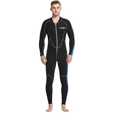 XLV452006 Cressi Lido Man Monopiece Wetsuit 2mm Jednoczęściowa Pianka Męska 2 mm do Wszystkich Sportów Wodnych, Czarny/Niebieski XLV452006 Cressi Lido Man Monopiece Wetsuit 2mm Jednoczęściowa Pianka Męska 2 mm do Wszystkich Sportów Wodnych, Czarny/Niebieski