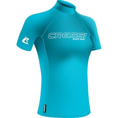 NH000423 CRESSI Short Sleeve Rash Guard UPF 50+ Sun Protection Quick Dry Swimming, Surfing, Diving, Fishing, Beach, Pool and Water Sports Women's Sentinel Lady NH000423 CRESSI Short Sleeve Rash Guard UPF 50+ Sun Protection Quick Dry Swimming, Surfing, Diving, Fishing, Beach, Pool and Water Sports Women's Sentinel Lady
