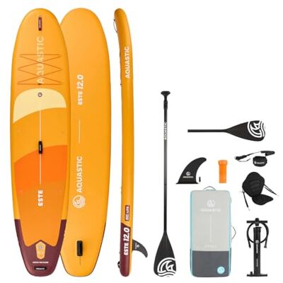AQUASTIC Zestaw Deska SUP Pompowana Este 12'0" Pomarańczowy Polichlorek winylu (PVC) AQUASTIC Zestaw Deska SUP Pompowana Este 12'0" Pomarańczowy Polichlorek winylu (PVC)