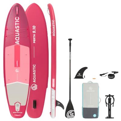 Perth 9'10″ AQUASTIC Zestaw Deska SUP Pompowana Perth 9'10" Różowy Polichlorek winylu (PVC) i poliester Perth 9'10″ AQUASTIC Zestaw Deska SUP Pompowana Perth 9'10" Różowy Polichlorek winylu (PVC) i poliester
