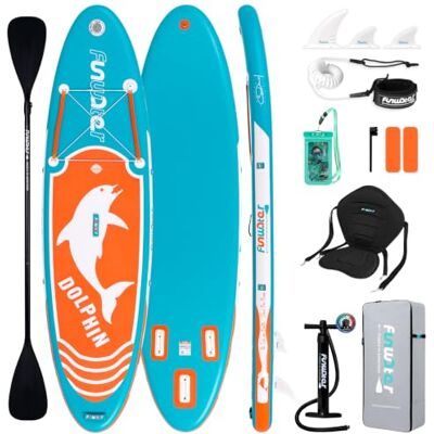 paddleboard FunWater Nadmuchiwana deska do wiosłowania SUP z akcesoriami premium SUP, antypoślizgowa deska do wiosłowania EVA, deska do wiosłowania 38 cm, dla dorosłych i młodzieży na wszystkich poziomach paddleboard FunWater Nadmuchiwana deska do wiosłowania SUP z akcesoriami premium SUP, antypoślizgowa deska do wiosłowania EVA, deska do wiosłowania 38 cm, dla dorosłych i młodzieży na wszystkich poziomach