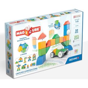 Geomag Magicube 1+ Shapes Magiczne Kostki Magnetyczne dla Dzieci, 4 Kolory i Kształty, 32 Bloki, Gra Edukacyjna, 100% Plastiku z Recyklingu Geomag Magicube 1+ Shapes Magiczne Kostki Magnetyczne dla Dzieci, 4 Kolory i Kształty, 32 Bloki, Gra Edukacyjna, 100% Plastiku z Recyklingu