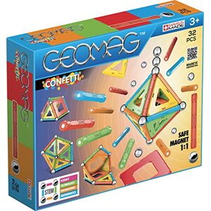 Geomag Magnetyczna zabawka konstrukcyjna Confetti, wielokolorowa, 32 sztuki, 350 Geomag Magnetyczna zabawka konstrukcyjna Confetti, wielokolorowa, 32 sztuki, 350