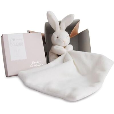 Doudou et Compagnie 303 materiałowe zajączki z chusteczką, w pudełku prezentowym Doudou et Compagnie 303 materiałowe zajączki z chusteczką, w pudełku prezentowym