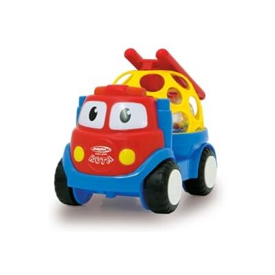 Jamara 460465 Rota Auto z drabinką Softball z możliwością obrotu o 360° i geometrycznymi otworami, obrotowa kula z tworzywa sztucznego, wspomaga zdolności motoryczne i fantazyjne gry, czerwony Jamara 460465 Rota Auto z drabinką Softball z możliwością obrotu o 360° i geometrycznymi otworami, obrotowa kula z tworzywa sztucznego, wspomaga zdolności motoryczne i fantazyjne gry, czerwony