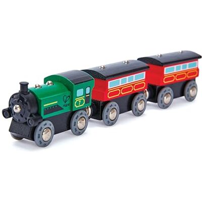 Hape E3719 Steam-Era Passenger Train Wooden Train Track Accessories Hape E3719 Steam-Era Passenger Train Wooden Train Track Accessories