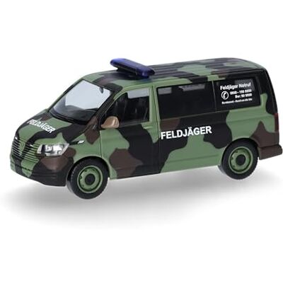 Herpa model samochodu VW T 6.1 Bus „Feldjäger”, kamuflaż Flecktarn, miniatura w skali 1:87, Military, model kolekcjonerski, Made in Germany, model z tworzywa sztucznego Herpa model samochodu VW T 6.1 Bus „Feldjäger”, kamuflaż Flecktarn, miniatura w skali 1:87, Military, model kolekcjonerski, Made in Germany, model z tworzywa sztucznego