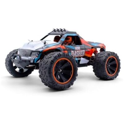 MODSTER Mini Dasher elektryczny Brushed RC Monster Truck 4WD 1:14 RTR I 2,4 GHz I Highspeed wytrzymały zdalnie sterowany Monster Truck z Ultragrip do przygody offroad, do 60 km/h, kolor czarny MODSTER Mini Dasher elektryczny Brushed RC Monster Truck 4WD 1:14 RTR I 2,4 GHz I Highspeed wytrzymały zdalnie sterowany Monster Truck z Ultragrip do przygody offroad, do 60 km/h, kolor czarny
