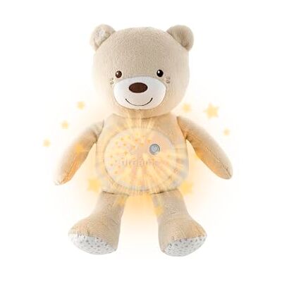 Chicco First Dreams Miś z Projektorem, Miękki Pluszowy Miś Wyświetlający Kolorowe Gwiazdki, Lampka Nocna dla Dzieci, Efekty Świetlne i Relaksujące Melodie, Zabawki dla Niemowląt 0 m +, Beżowy Chicco First Dreams Miś z Projektorem, Miękki Pluszowy Miś Wyświetlający Kolorowe Gwiazdki, Lampka Nocna dla Dzieci, Efekty Świetlne i Relaksujące Melodie, Zabawki dla Niemowląt 0 m +, Beżowy