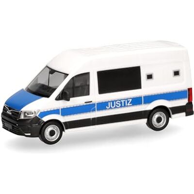 Herpa model samochodu MAN TGE Kasten Hochdach „Justiz”, skala 1/87, model niemiecki, egzemplarz kolekcjonerski, figurka plastikowa Herpa model samochodu MAN TGE Kasten Hochdach „Justiz”, skala 1/87, model niemiecki, egzemplarz kolekcjonerski, figurka plastikowa
