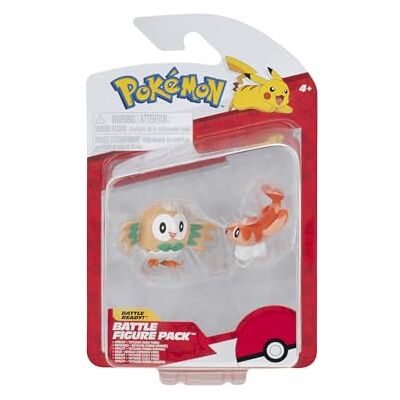 Pokémon Pokemon 5- and 8cm Battle Figure 2-pack Tatsugiri & Rowlet Toy figure for kids 4+ Official product for children Pokémon Pokemon 5- and 8cm Battle Figure 2-pack Tatsugiri & Rowlet Toy figure for kids 4+ Official product for children