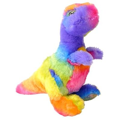 WILD REPUBLIC Rainbowkins T.Rex, 30 cm Pluszowa zabawka, wypełniona przędzą butelek wody z recyklingu WILD REPUBLIC Rainbowkins T.Rex, 30 cm Pluszowa zabawka, wypełniona przędzą butelek wody z recyklingu