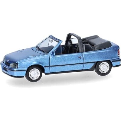 Herpa model Opel Kadett E Gsi Cabrio, niebieski metalik, skala 1:87, model niemiecki, egzemplarz kolekcjonerski, figurka z plastiku Herpa model Opel Kadett E Gsi Cabrio, niebieski metalik, skala 1:87, model niemiecki, egzemplarz kolekcjonerski, figurka z plastiku