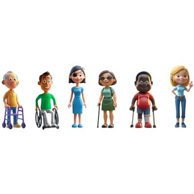 Miniland Zestaw postaci o różnorodności funkcjonalnej 6 lalek integracyjnych do zabawy symbolicznej, edukacyjna gra edukacyjna o integracji, edukacji emocjonalnej i wartości, 2 lata Miniland Zestaw postaci o różnorodności funkcjonalnej 6 lalek integracyjnych do zabawy symbolicznej, edukacyjna gra edukacyjna o integracji, edukacji emocjonalnej i wartości, 2 lata