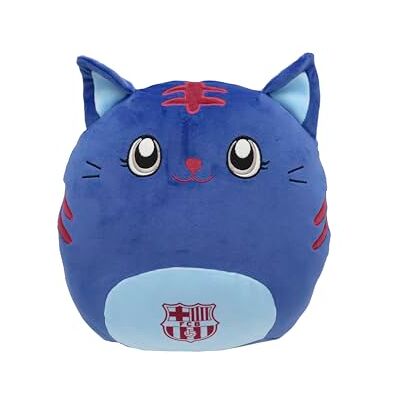 CYPBRANDS CyP Brands FC Barcelona pluszowa lalka, kot, piłka nożna, 30 cm, pluszowa zabawka, kolor niebieski, oficjalny produkt CYPBRANDS CyP Brands FC Barcelona pluszowa lalka, kot, piłka nożna, 30 cm, pluszowa zabawka, kolor niebieski, oficjalny produkt