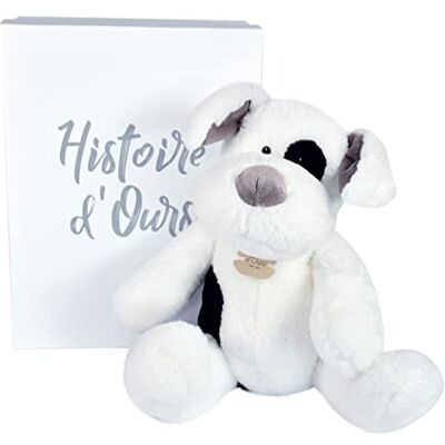 Histoire d'ours Historia niedźwiedzi Siedzący pluszowy pies Biały 40 cm A LA CAMPANIA HO3127 Histoire d'ours Historia niedźwiedzi Siedzący pluszowy pies Biały 40 cm A LA CAMPANIA HO3127