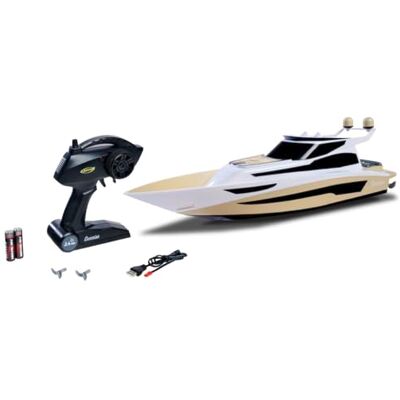 Carson 500108059 RC Yacht Hurikan 2.4G 100% RTR zdalnie sterowana łódź, łódź RC, zdalnie sterowana zabawka dla dzieci i dorosłych, w zestawie pilot zdalnego sterowania, kolor beżowy Carson 500108059 RC Yacht Hurikan 2.4G 100% RTR zdalnie sterowana łódź, łódź RC, zdalnie sterowana zabawka dla dzieci i dorosłych, w zestawie pilot zdalnego sterowania, kolor beżowy