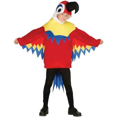 FIESTAS GUIRCA Kostium Lorito Dziecięcy Kaptur, Ogon i Kostium Kostiumy zwierząt na Halloween, Karnawał i Kostium Idealny dla dzieci FIESTAS GUIRCA Kostium Lorito Dziecięcy Kaptur, Ogon i Kostium Kostiumy zwierząt na Halloween, Karnawał i Kostium Idealny dla dzieci