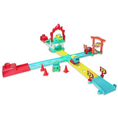 JC Toys My First Car Track Lots to Play Toys, zawiera 4 samochody, tor i rampę, buduje wyobraźnię i kreatywność, wielokolorowy, Unisex, +18 miesięcy, 81508 JC Toys My First Car Track Lots to Play Toys, zawiera 4 samochody, tor i rampę, buduje wyobraźnię i kreatywność, wielokolorowy, Unisex, +18 miesięcy, 81508