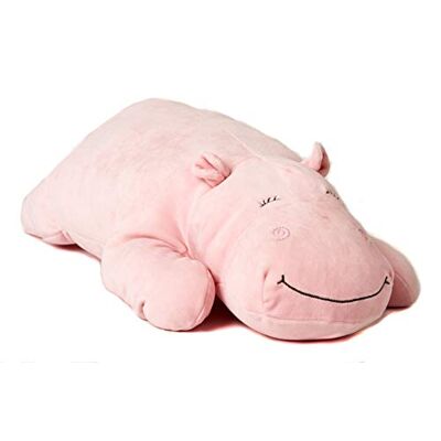 Uni-Toys Poduszka pluszowa hipopotam (różowa), ultramiękka 60 cm (długość) pluszowe zwierzę, przytulanka Uni-Toys Poduszka pluszowa hipopotam (różowa), ultramiękka 60 cm (długość) pluszowe zwierzę, przytulanka