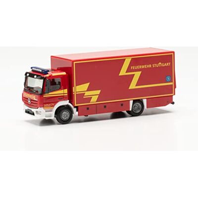 Herpa Model samochodu ciężarowego Mercedes-Benz Atego '13 walizka ciężarowa kierunek pożarowy Stuttgart, wierny oryginałowi w skali 1:87, model ciężarówki, model kolekcjonerski, wyprodukowano w Herpa Model samochodu ciężarowego Mercedes-Benz Atego '13 walizka ciężarowa kierunek pożarowy Stuttgart, wierny oryginałowi w skali 1:87, model ciężarówki, model kolekcjonerski, wyprodukowano w