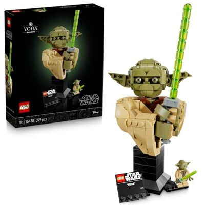 Lego Star Wars Popiersie Yody, kolekcjonerski zestaw konstrukcyjny dla dorosłych z minifigurką Mistrza Yody, dekoracja do salonu i biura, pomysł na prezent dla mężczyzny i kobiety na urodziny 75438 Lego Star Wars Popiersie Yody, kolekcjonerski zestaw konstrukcyjny dla dorosłych z minifigurką Mistrza Yody, dekoracja do salonu i biura, pomysł na prezent dla mężczyzny i kobiety na urodziny 75438