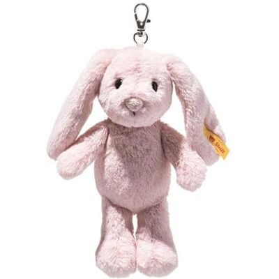 Steiff Hoppie wisiorek w kształcie zająca, 16 cm, różowy, pluszowy królik z uszami, miękka przytulanka przyjaźni, puszysta pluszowa zabawka, talizman, można prać w pralce Steiff Hoppie wisiorek w kształcie zająca, 16 cm, różowy, pluszowy królik z uszami, miękka przytulanka przyjaźni, puszysta pluszowa zabawka, talizman, można prać w pralce