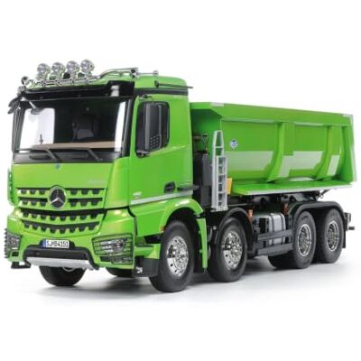 TAMIYA 47523 1:14 RC Arocs 4151 Tipper 8x4 Candy Green – zestaw do montażu, ciężarówka RC, zdalnie sterowana, ciężarówka, zabawka konstrukcyjna, modelarstwo, majsterkowanie, lakierowanie TAMIYA 47523 1:14 RC Arocs 4151 Tipper 8x4 Candy Green – zestaw do montażu, ciężarówka RC, zdalnie sterowana, ciężarówka, zabawka konstrukcyjna, modelarstwo, majsterkowanie, lakierowanie