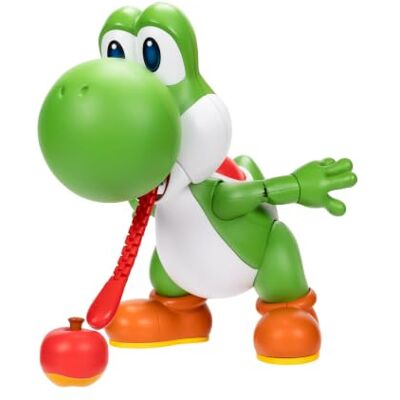 Super Yum Yum Yoshi Interaktywna figurka akcji, oficjalnie licencjonowana przez Jakks Pacific, zabawne funkcje interaktywne, wystaje język, zawiera akcesoria Apple, figurkę fabularną, dla dzieci w wieku od Super Yum Yum Yoshi Interaktywna figurka akcji, oficjalnie licencjonowana przez Jakks Pacific, zabawne funkcje interaktywne, wystaje język, zawiera akcesoria Apple, figurkę fabularną, dla dzieci w wieku od