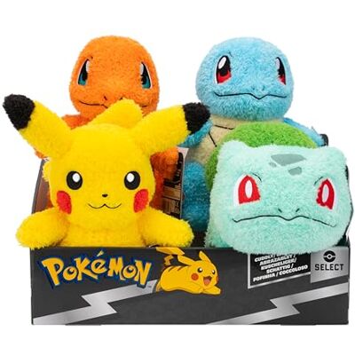 Pokémon 20 cm Plush PKW4413-12 Select Cuddly edition Squirtle, Pikachu, Charmander, Bulbasaur Official Pokemon stuffed toy for children 2+ Pokémon 20 cm Plush PKW4413-12 Select Cuddly edition Squirtle, Pikachu, Charmander, Bulbasaur Official Pokemon stuffed toy for children 2+