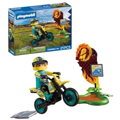 Playmobil Cars Terenowy motocykl Motocykl motocrossowy z rampą do skoków zabawka motocyklowa dla dzieci w wieku od 4 lat 72065 Playmobil Cars Terenowy motocykl Motocykl motocrossowy z rampą do skoków zabawka motocyklowa dla dzieci w wieku od 4 lat 72065