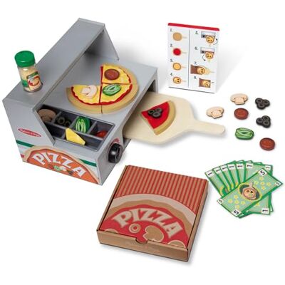 Melissa & Doug Upiec Pizza Lada Zestaw do Zabawy Dla Dzieci Wiek 3+ Lata Udawaj bawisz się Prezent dla chłopca lub dziewczyny Melissa & Doug Upiec Pizza Lada Zestaw do Zabawy Dla Dzieci Wiek 3+ Lata Udawaj bawisz się Prezent dla chłopca lub dziewczyny