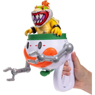 Figurka Bowser Jr., Super Mario Galaxy, 12,7cm, z samochodem klauna, oficjalna produkcja Jakks Pacific, z ramionami bokserskimi, naklejkami ukazującymi wodę i gąbkowym pędzlem, wirującym śmigłem, 3+ Figurka Bowser Jr., Super Mario Galaxy, 12,7cm, z samochodem klauna, oficjalna produkcja Jakks Pacific, z ramionami bokserskimi, naklejkami ukazującymi wodę i gąbkowym pędzlem, wirującym śmigłem, 3+