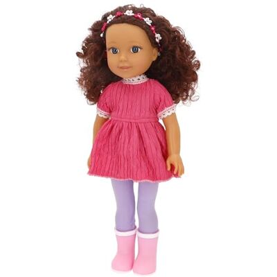 COLORBABY Mara Przegubowa lalka dla dzieci, 36 cm, kręcone brązowe włosy, styl codzienny, odzież w zestawie, realistyczne lalki, zabawki dla dzieci 3 lata, prezenty świąteczne dla dzieci (39361) COLORBABY Mara Przegubowa lalka dla dzieci, 36 cm, kręcone brązowe włosy, styl codzienny, odzież w zestawie, realistyczne lalki, zabawki dla dzieci 3 lata, prezenty świąteczne dla dzieci (39361)