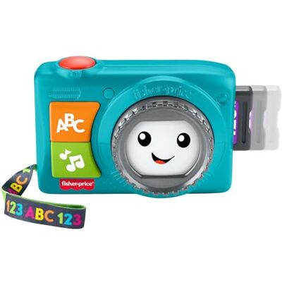 Fisher Price JNV95 kamera z podświetleniem dla niemowląt i małych dzieci, zabawa z muzyką i nauką, do odgrywania ról dla dzieci od 6 miesięcy, wersja wielojęzyczna Fisher Price JNV95 kamera z podświetleniem dla niemowląt i małych dzieci, zabawa z muzyką i nauką, do odgrywania ról dla dzieci od 6 miesięcy, wersja wielojęzyczna