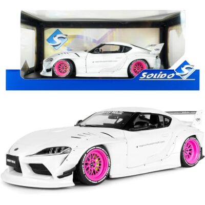 Solido 1:18 Toyota GR Supra Liberty Walk Body KIT biały różowy 2025 Solido 1:18 Toyota GR Supra Liberty Walk Body KIT biały różowy 2025