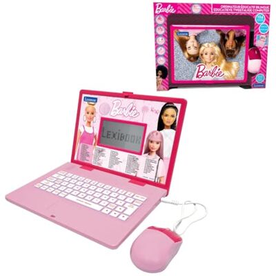LEXIBOOK , Barbie, francuski/holenderski dwujęzyczny laptop edukacyjny, zabawka dla dzieci z 124 zajęciami do nauki, zabawy i słuchania muzyki, różowy, JC598BBi10 LEXIBOOK , Barbie, francuski/holenderski dwujęzyczny laptop edukacyjny, zabawka dla dzieci z 124 zajęciami do nauki, zabawy i słuchania muzyki, różowy, JC598BBi10