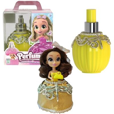 Perfumies , Lalka z butelką perfum 14 cm, model Chloe Love, akcesoria w zestawie, dla dzieci od 3 lat, PEF003, żółta Perfumies , Lalka z butelką perfum 14 cm, model Chloe Love, akcesoria w zestawie, dla dzieci od 3 lat, PEF003, żółta