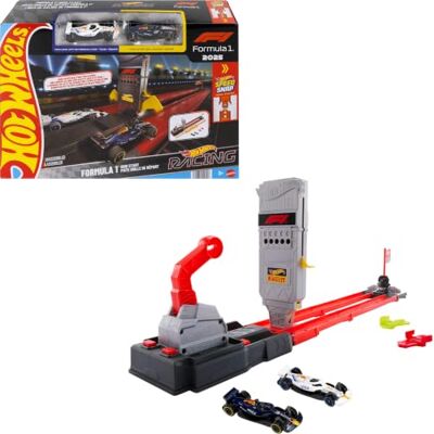 Hot Wheels Racing Formuła 1 Szybki wyścig Tor rajdowy Zestaw, 2 samochody bolidy w skali 1:64, Oracle Red Bull i Visa Cash App Racing Bulls, zabawka dla dzieci 3+, JNN35 Hot Wheels Racing Formuła 1 Szybki wyścig Tor rajdowy Zestaw, 2 samochody bolidy w skali 1:64, Oracle Red Bull i Visa Cash App Racing Bulls, zabawka dla dzieci 3+, JNN35