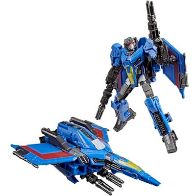 Transformers Thundercracker z kolekcji Studio Series z filmu ": Początek", 13-centymetrowa przekształcająca się figurka klasy Deluxe, zabawkowe roboty dla dzieci w wieku od 8 lat Transformers Thundercracker z kolekcji Studio Series z filmu ": Początek", 13-centymetrowa przekształcająca się figurka klasy Deluxe, zabawkowe roboty dla dzieci w wieku od 8 lat