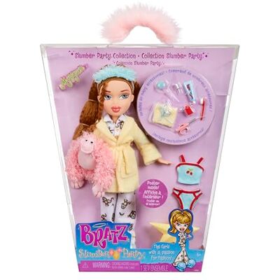 Bratz Slumber Party Modna Lalka Meygan z 2 Kompletami Piżam, Pluszowym Zwierzątkiem i Akcesoriami Odpowiednia dla Dzieci i Kolekcjonerów Bratz Slumber Party Modna Lalka Meygan z 2 Kompletami Piżam, Pluszowym Zwierzątkiem i Akcesoriami Odpowiednia dla Dzieci i Kolekcjonerów