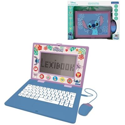 LEXIBOOK , Disney Stitch, francuski/angielski dwujęzyczny laptop edukacyjny, zabawka dla dzieci, 170 zajęć do nauki, gier i muzyki, duży ekran, niebieski/fioletowy, JC599Di1LXB LEXIBOOK , Disney Stitch, francuski/angielski dwujęzyczny laptop edukacyjny, zabawka dla dzieci, 170 zajęć do nauki, gier i muzyki, duży ekran, niebieski/fioletowy, JC599Di1LXB