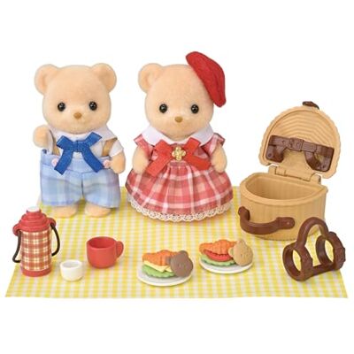 Sylvanian Families 5852 Biscuit Bear Sister & Brother Delicious Picnic Dollhouse Playsets Sylvanian Families 5852 Biscuit Bear Sister & Brother Delicious Picnic Dollhouse Playsets