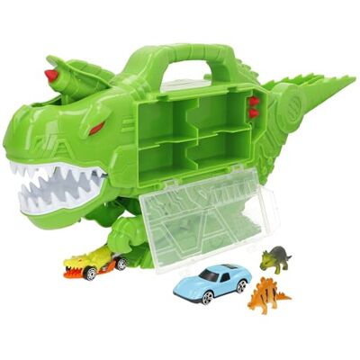 COLORBABY Teamsterz Dino Destroyer walizka samochodowa, 2 pojazdy, 2 dyny, 3 strzały, miotacz, 8 otworów, zestawy samochodowe, samochody wyścigowe, zabawki dla dzieci, zalecane + 3 lata (39479) COLORBABY Teamsterz Dino Destroyer walizka samochodowa, 2 pojazdy, 2 dyny, 3 strzały, miotacz, 8 otworów, zestawy samochodowe, samochody wyścigowe, zabawki dla dzieci, zalecane + 3 lata (39479)