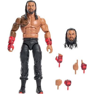Mattel WWE Elite Collection Top Picks Roman Reigns Figurka i akcesoria Zestaw figurka (ok. 15 cm w skali), zabawka dla dzieci 8+, fanów i kolekcjonerów, JHV14 Mattel WWE Elite Collection Top Picks Roman Reigns Figurka i akcesoria Zestaw figurka (ok. 15 cm w skali), zabawka dla dzieci 8+, fanów i kolekcjonerów, JHV14