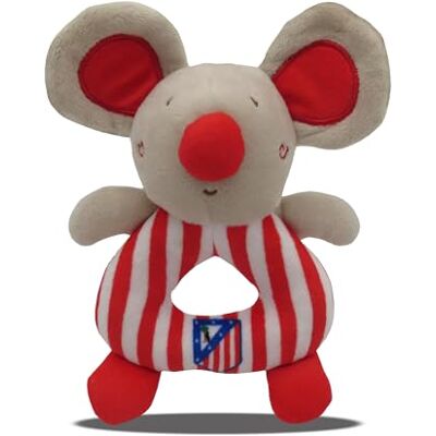 SJ91-01ATL CYPBRANDS Atlético de Madrid, grzechotka, akcesoria dla niemowląt, plusz, lalka dla niemowląt, czerwona, oficjalny produkt SJ91-01ATL CYPBRANDS Atlético de Madrid, grzechotka, akcesoria dla niemowląt, plusz, lalka dla niemowląt, czerwona, oficjalny produkt