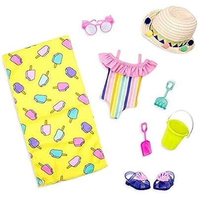 Glitter Girls 062243435735 lalka 35,5 cm lalka deluxe strój na dzień na plaży Glitter Girls 062243435735 lalka 35,5 cm lalka deluxe strój na dzień na plaży