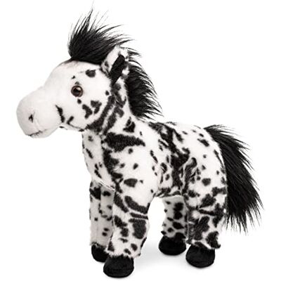 Uni-Toys Koń biały z czarnymi plamami, stojący 28 cm (wysokość) pluszowy koń, pleśń, pleśń jabłkowa pluszowa zabawka, przytulanka Uni-Toys Koń biały z czarnymi plamami, stojący 28 cm (wysokość) pluszowy koń, pleśń, pleśń jabłkowa pluszowa zabawka, przytulanka